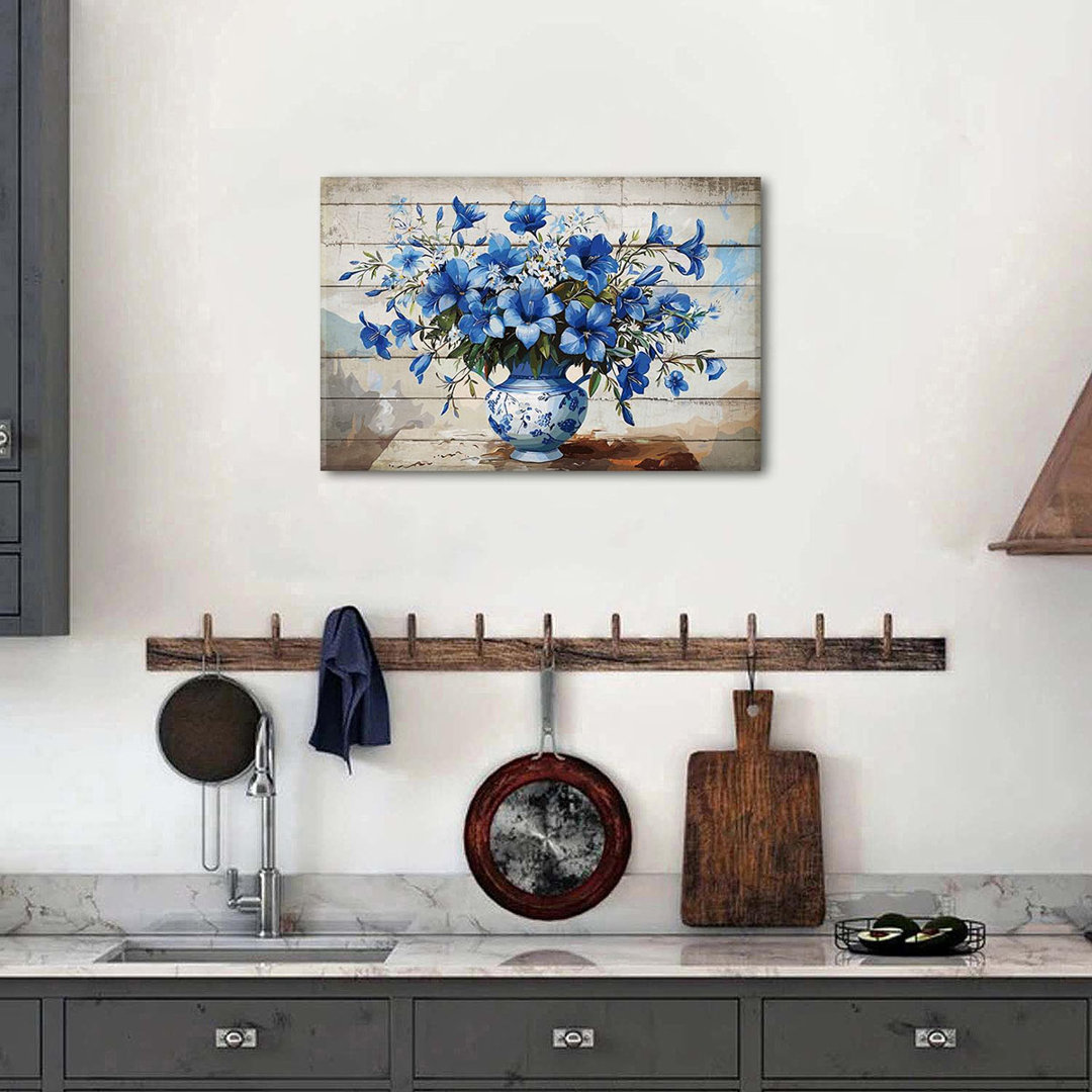 Daisy Flower Wall Art Vintage Floral Wall Decor Nature Botanical Canvas Prints Picture Farmhouse Flowers In Vase Painting Poster Modern Artwork For Ki