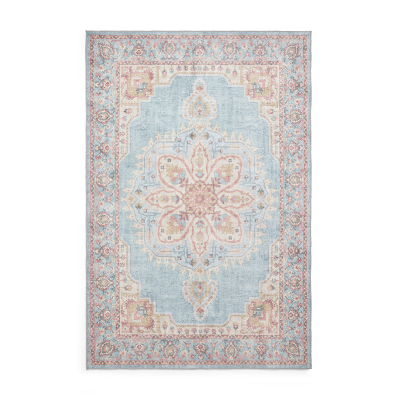 Vintage Look Digitally Printed Area Rug, Runner 61 x 230 cm