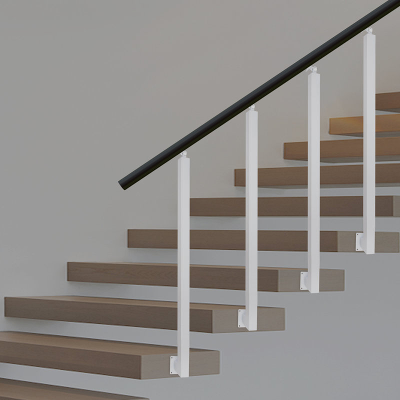 Poteaux d'escalier carrés (3,15 x 3,15 x 39,37 po), Blanc