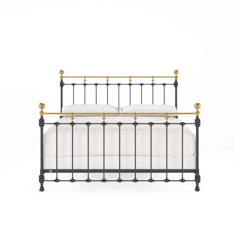 152 Excelsior Bed | Complete Bowed Foot, California King, Manhattan/Light Gold