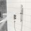 Système de douche mural carré de 10 pouces avec - soupape équilibrée, barre coulissante réglable, douche à effet de pluie et à main, facile à nettoyer, installation en nickel brossé,