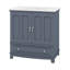 Meuble-lavabo moderne 30 po avec lavabo en céramique, tablette réglable et tiroir-47794792