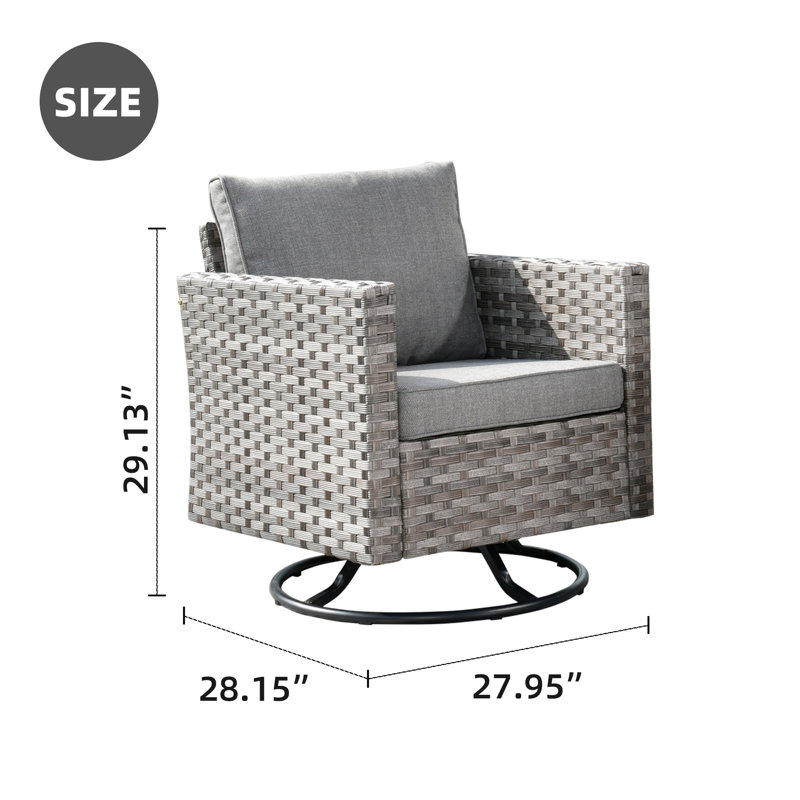 Baili Wicker/Rattan Outdoor Chair, Gray