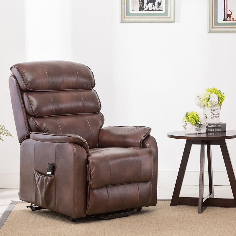 Whitely 82cm Wide Lift Assist Standard Recliner, Brown, Single Motor Lift Assist