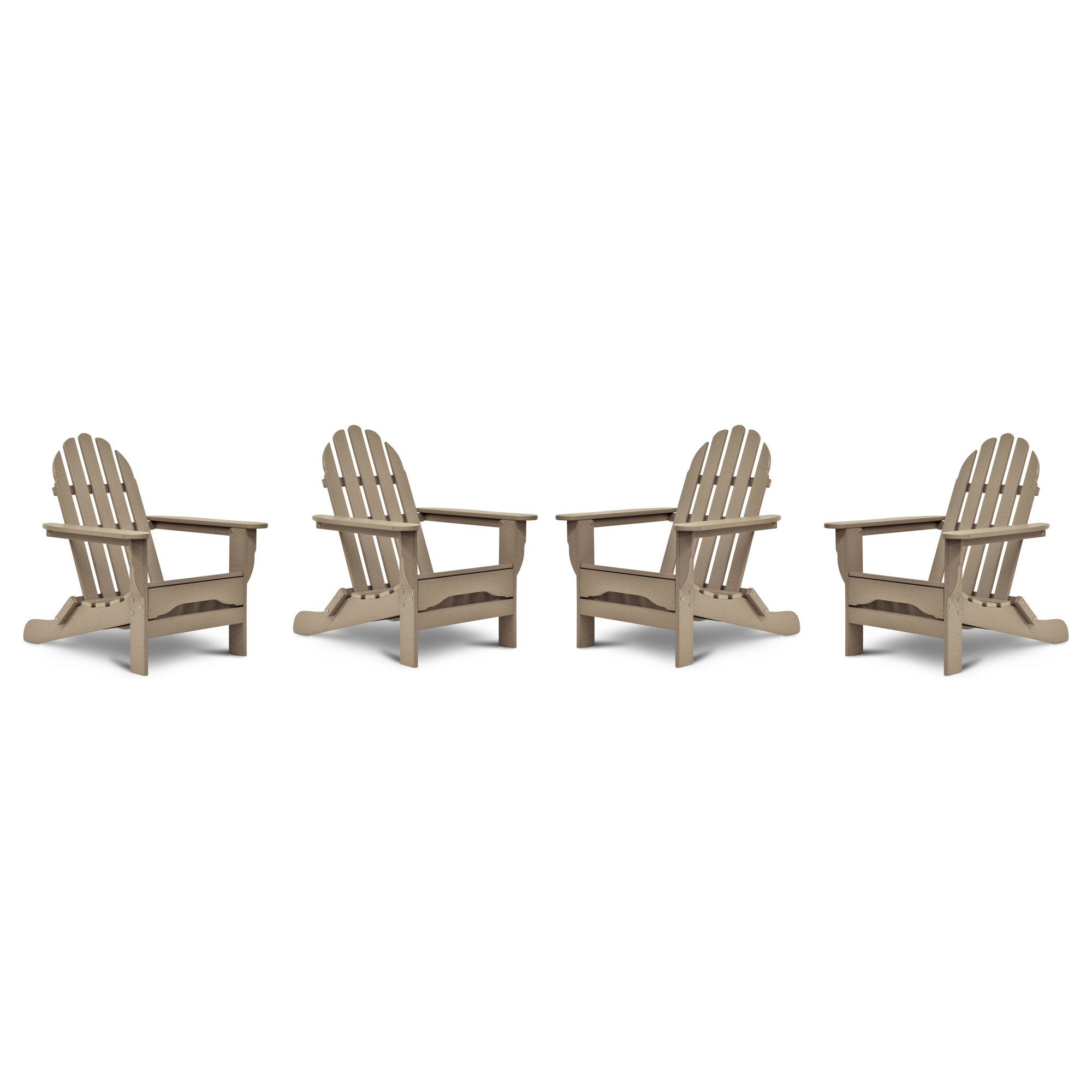 Brunt Outdoor Adirondack Set, Weathered Wood