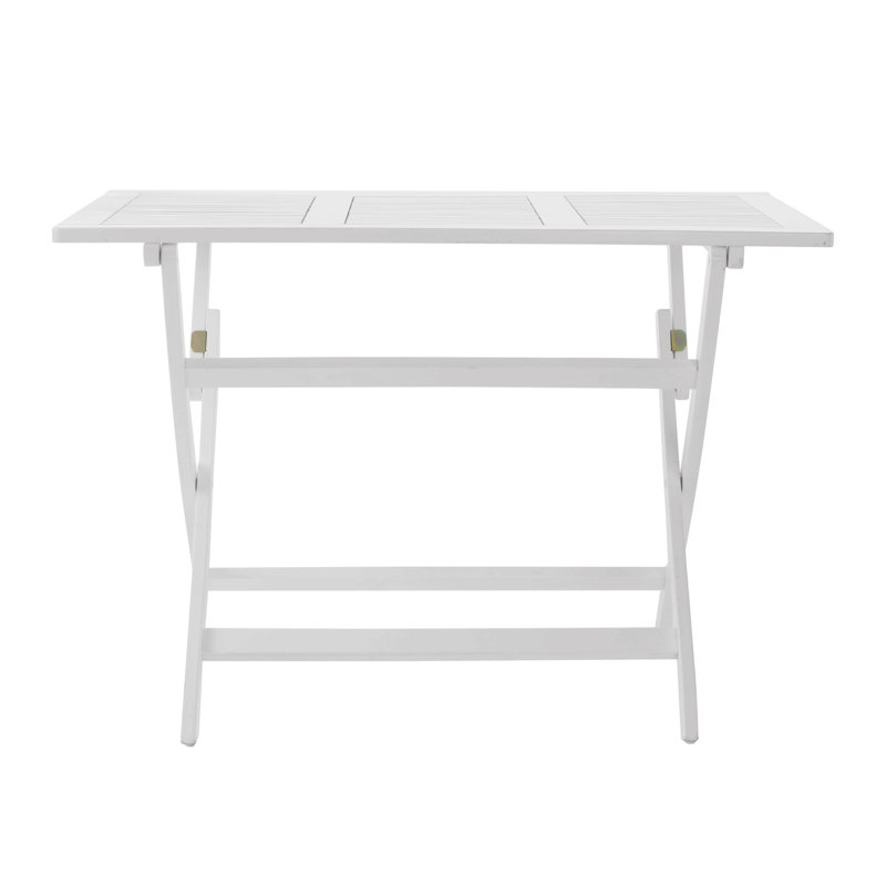 43.5'' Foldable Table For Patio Garden, White