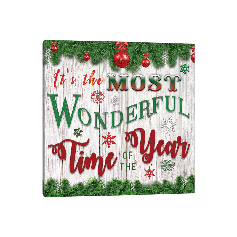 It's The Most Wonderful Time Of The Year by Bluebird Barn - Wrapped Canvas Print, 66.04 cm H x 66.04 cm W x 1.91 cm D