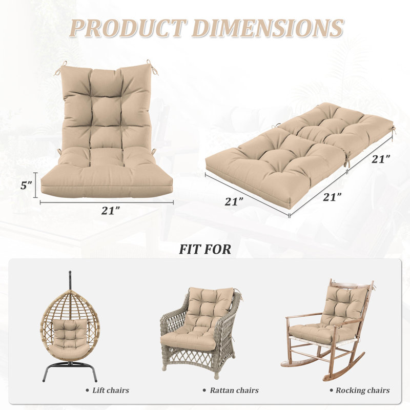 Outdoor/Indoor Seat / Back Cushion, Sand
