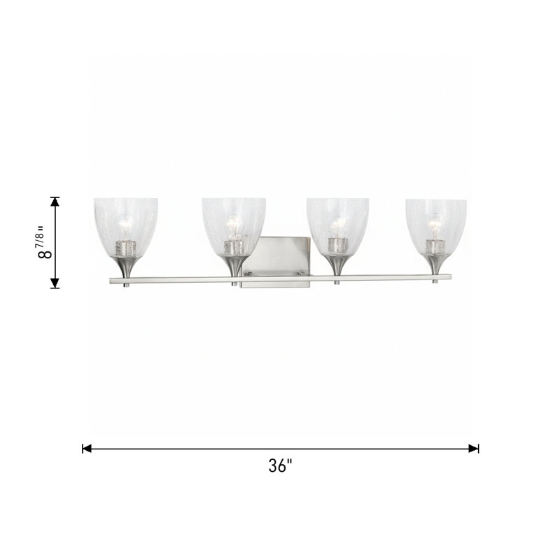 Toffino Vanity Light, Brushed Steel, 4