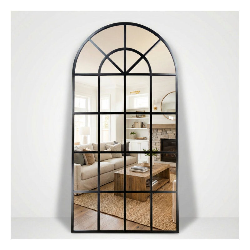 Windowpane Mirror Arch