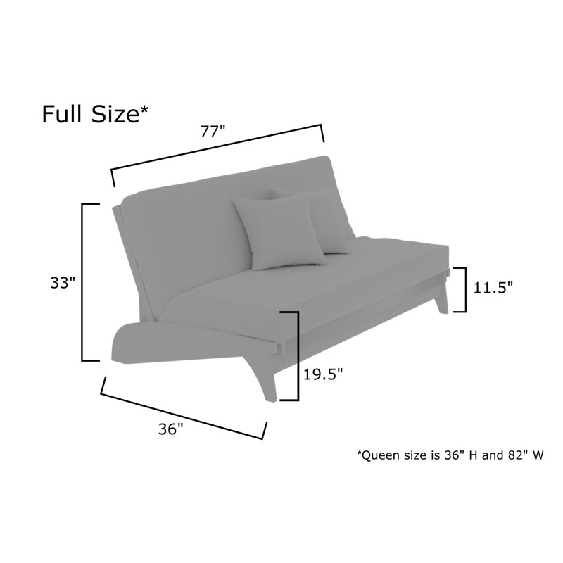 Base de futon 82 po Ebaristo, Cerisier chaud, Grand