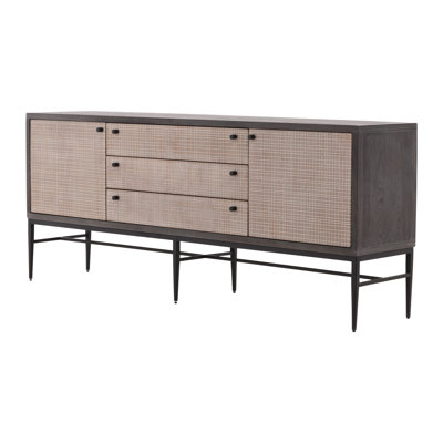 Glacier Elm Wood Iron Storage Sideboard Buffet