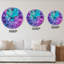 Mauve et bleu liquide Art IV - horloge murale moderne-1232171264