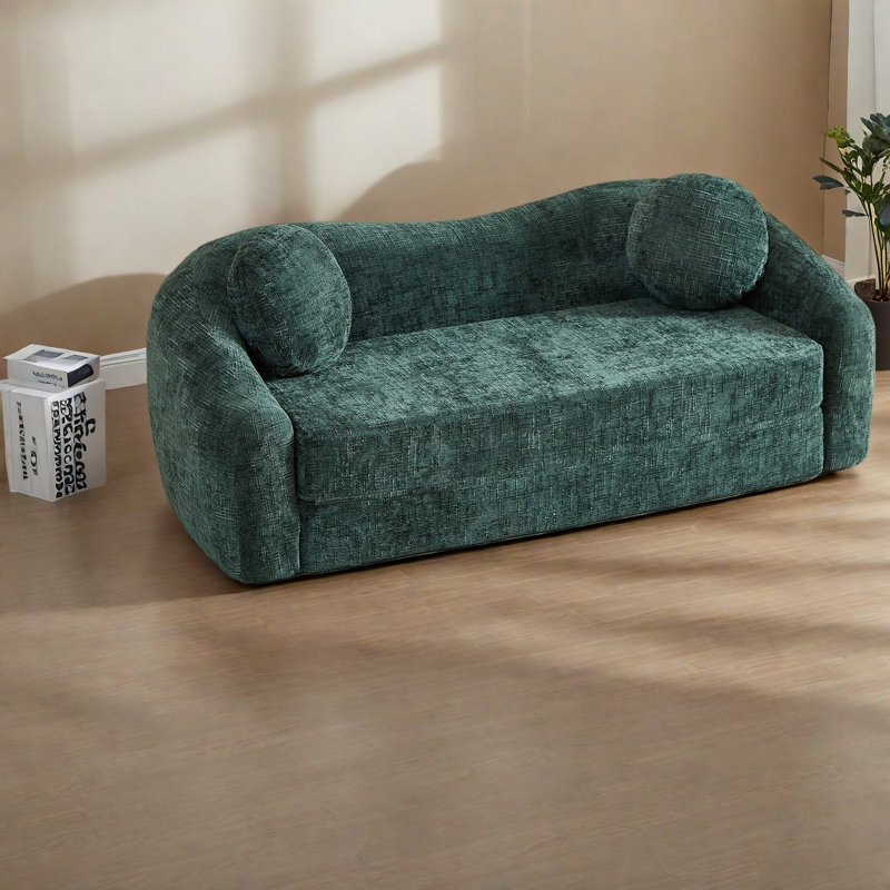 Compression Convertible Sofas, Chenille 86 Inch Modern Home Recliner