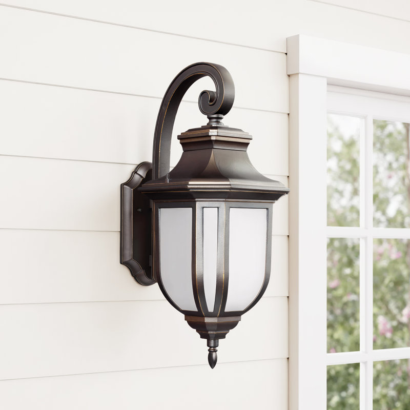 Carterton Aluminum LED Wall Light, 14.63" H x 6.38" W x 8.5" D, Antique Bronze, No