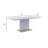 Izekiel Pedestal Dining Table,Dining room table,Kitchen table with Stainless Trim Base-1335873660