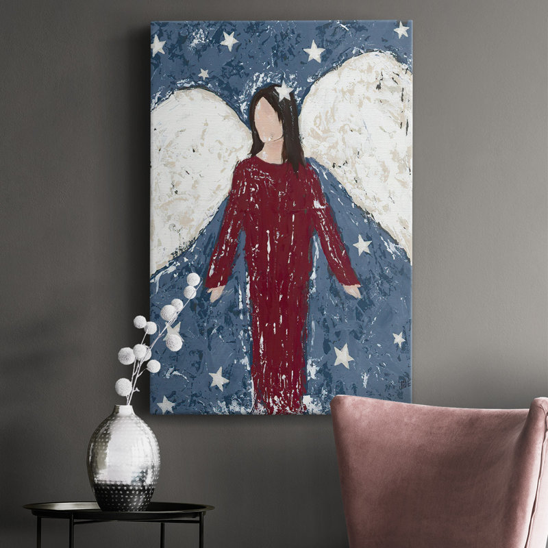 Toile tendue avec châssis Premium Angels, H 18 po x l 12 po x P 1,5 po
