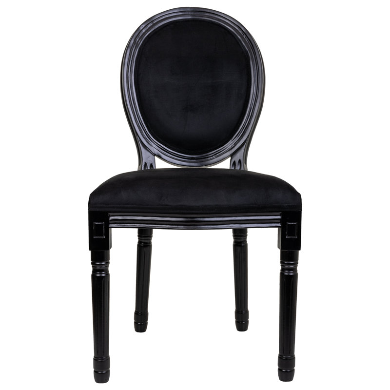 Marbleton Velvet Armchair, Black