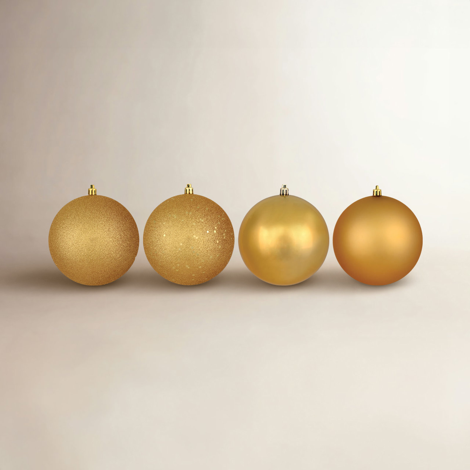 Christmas Ball Ornament, 4.75" H x 4.75" W x 4.75" D, Copper Gold