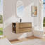 Meuble-lavabo mural avec lavabo en céramique et tiroir à fermeture en douceur-1000930421