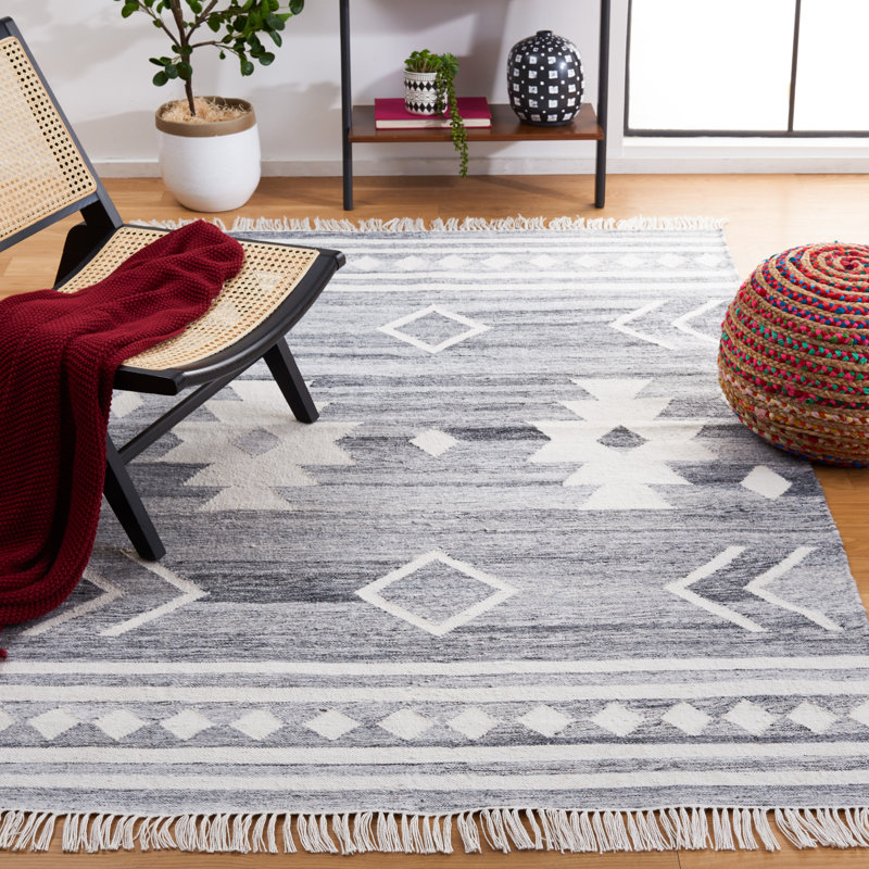 Kilim Flat Weave Polpropylene Southwestern Rug, Rectangle 5' x 8'
