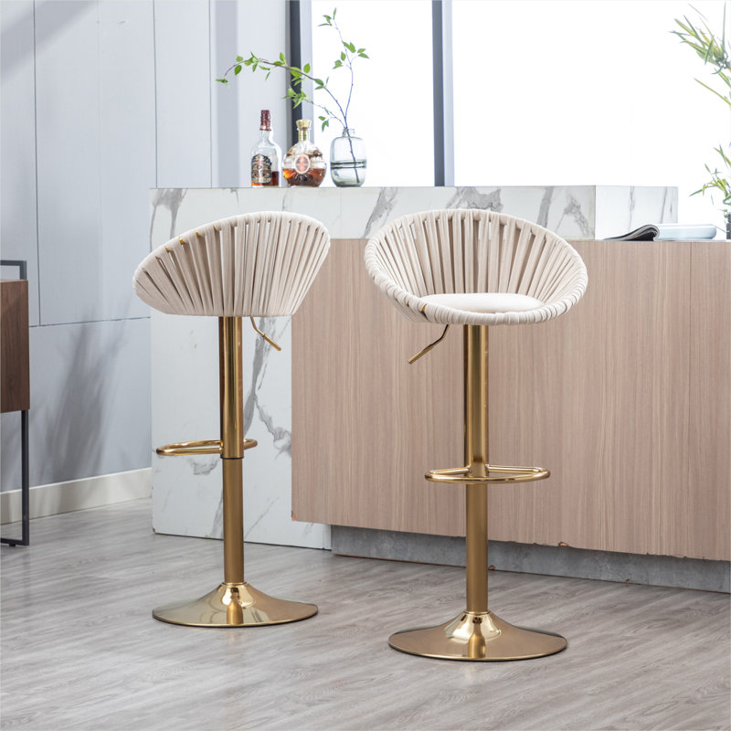 Tabouret de bar Melrick, Beige
