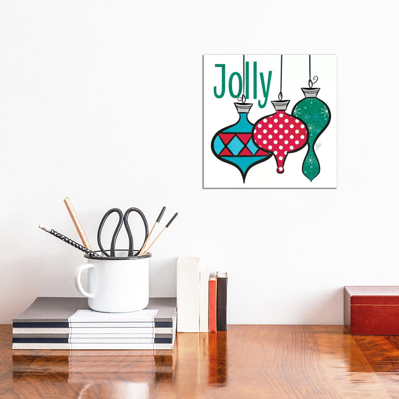 Joyful Christmas Ornaments IV by Andi Metz - Wrapped Canvas Print, 30.48 cm H x 30.48 cm W