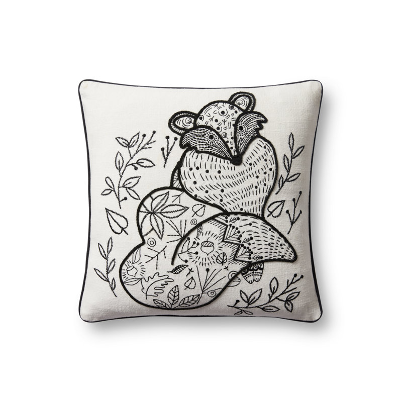 Embroidered Throw Pillow, No Fill