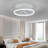 20" W Flush Mount Ceiling Fan with LED Light-114865041