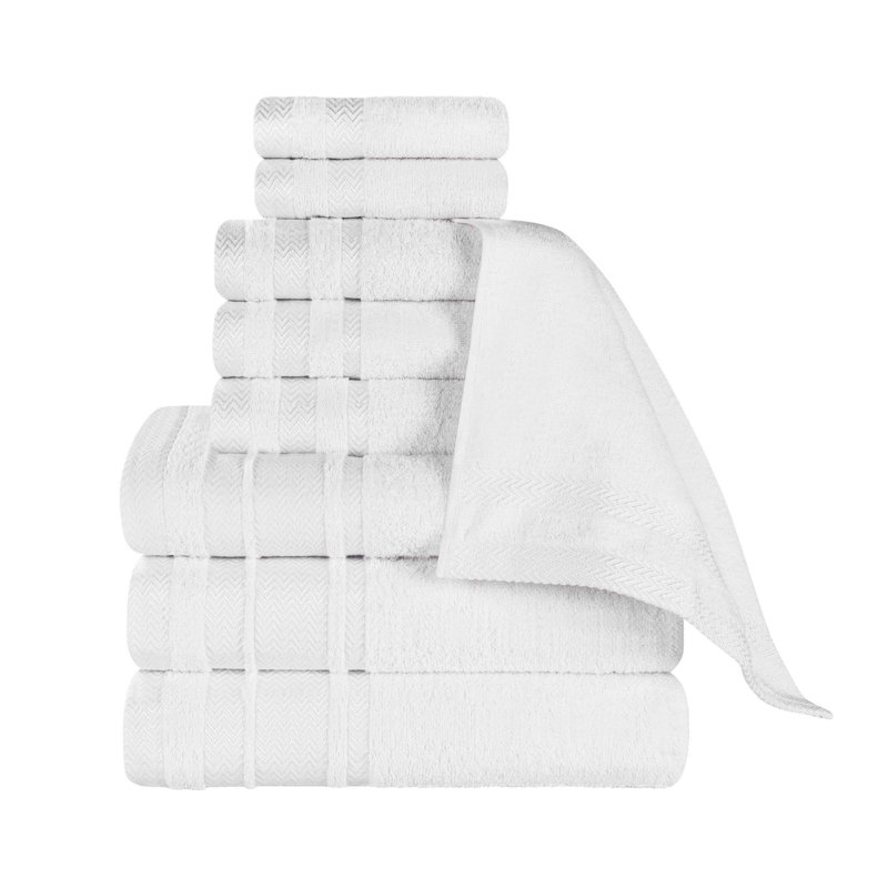 Ensemble de serviettes de salle de bain Bonnetsville Hays, Blanc