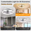 Ventilateur de plafond encastré moderne sans lame 20 "avec lumière DEL à intensité variable et télécommande APP, ventilateur de plafond noir à profil bas 3CCT-129874792-129874794
