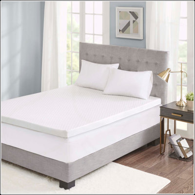 Hypoallergenic 3" Cooling Gel Memory Foam Mattress Topper with Removable Cooling Cover