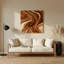 Abstraction numérique 11, art mural en métal brun-156554965