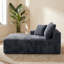 Canapé modulaire gris en velours côtelé, fauteuil d'appoint sans accoudoirs pour salon-847027081