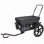 Chariot-poussoir 2-en-1, remorque à vélo avec coffre amovible et housse imperméable, poussette à poussoir avec attelage de remorquage et guidon amovible