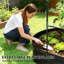 Outdoor Raised Garden Bed,Flower Boxs,Arched Trellis Plant Boxs