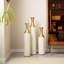 Ensemble de 3 vases de sol en métal blanc