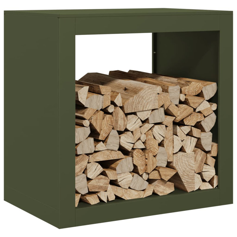 Support à bois de chauffage vidaXL vert 23,6 x 15,7 x 23,6 po, Vert