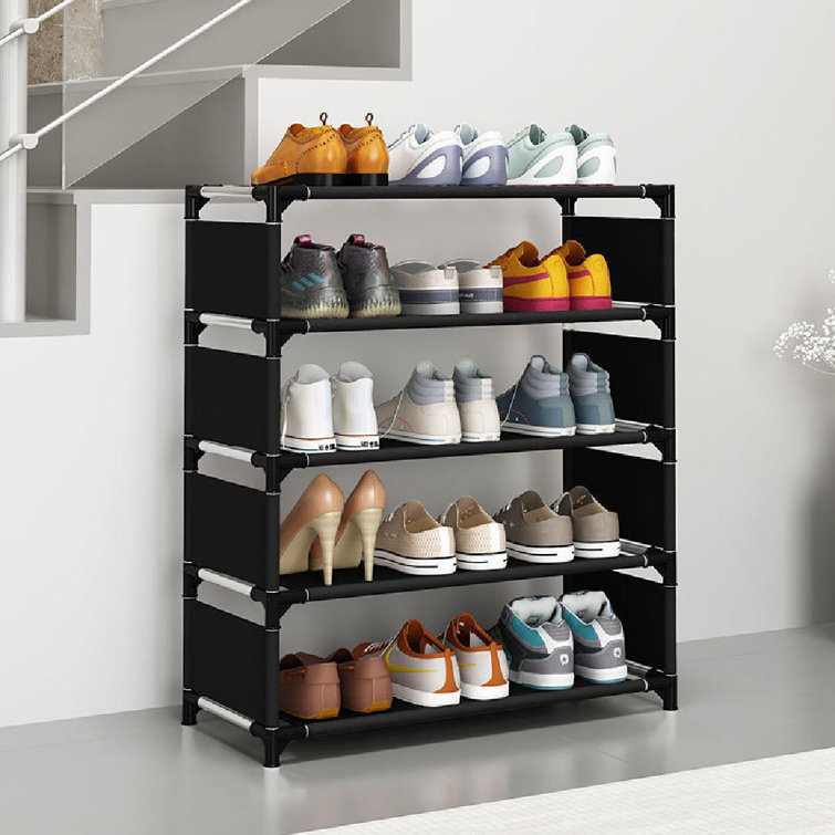6 Layer Shoe Rack Tier Colored Stainless Steel Stackable Shoes Organizer  Storage Stand