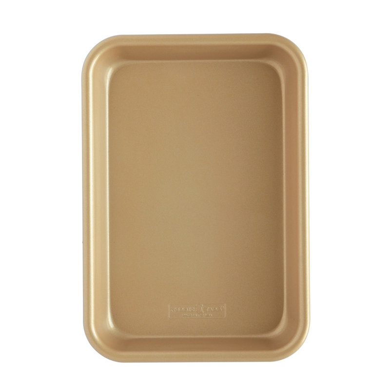 Compact Gold Aluminum Nonstick Eighth Sheet Pan