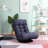 Foldable Chair For Bedroom, , With Adjustable Sections - 29.32 Lb Lightweight Multifunctional Floor Metal Frame, Navy 34.94 In. High