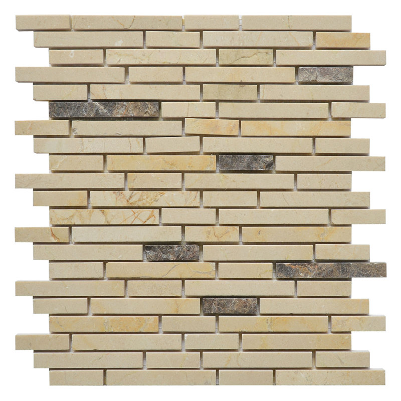 Tibet Linear Marble Tile, Cream