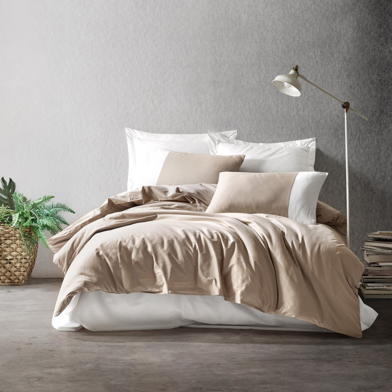 DUVET COVER Cotton Sateen Duvet Cover, King Duvet Cover + 1 Sheet + 2 Pillow Cases