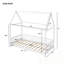 Lit simple en bois avec garde-corps et DEL-2070663019