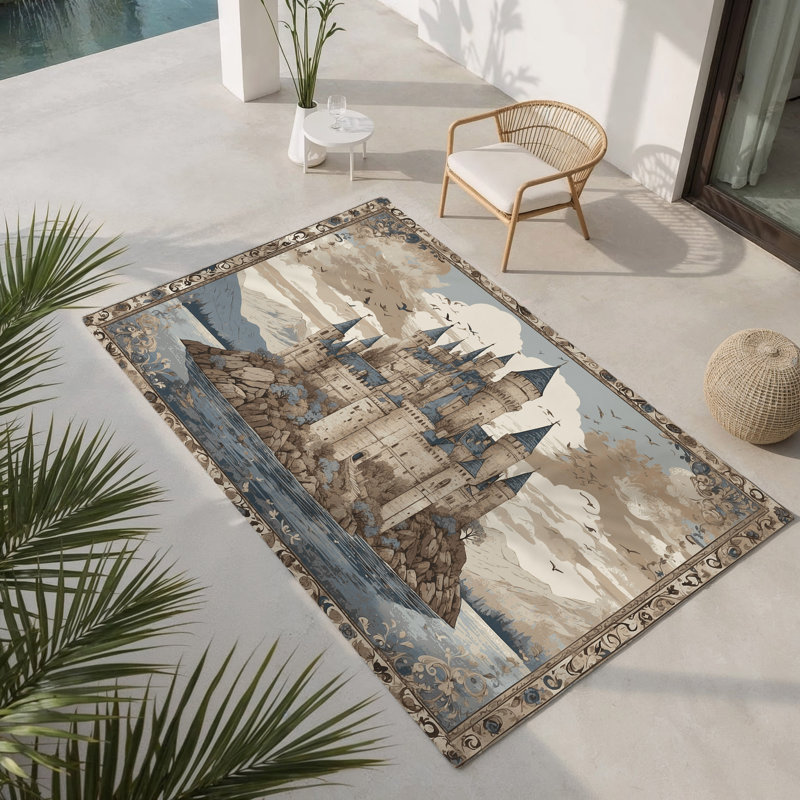 Tapis intérieur et extérieur Dragon’S Perch, Rectangulaire 8 pi x 10 pi