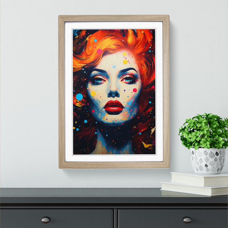 Single Picture Frame Print on Wood, Oak Framed, 64cm H x 46cm W