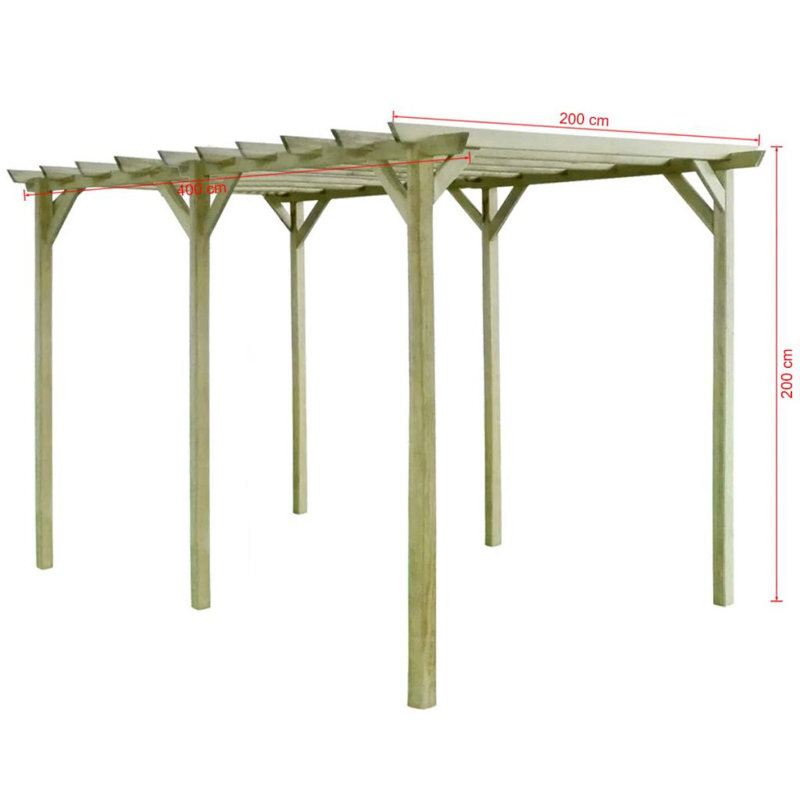 Kidwell 2m x 4m Solid Wood Pergola