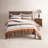 Aria Mustard Orange Gray Taupe Stripe Washed Linen Chich Casual Modern Rustic Duvet Cover Set-1931210056