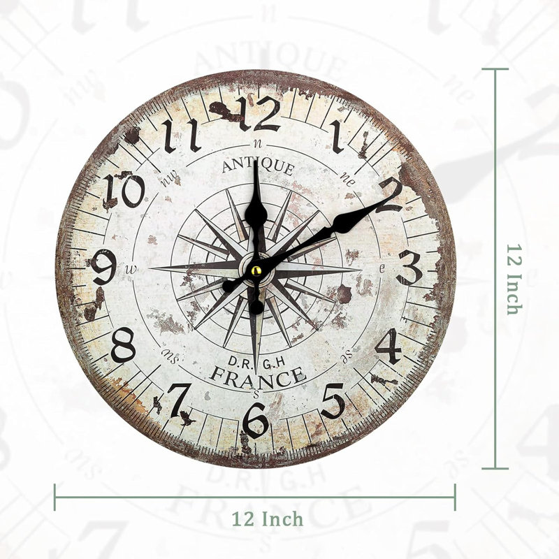 Horloge murale 12 po 