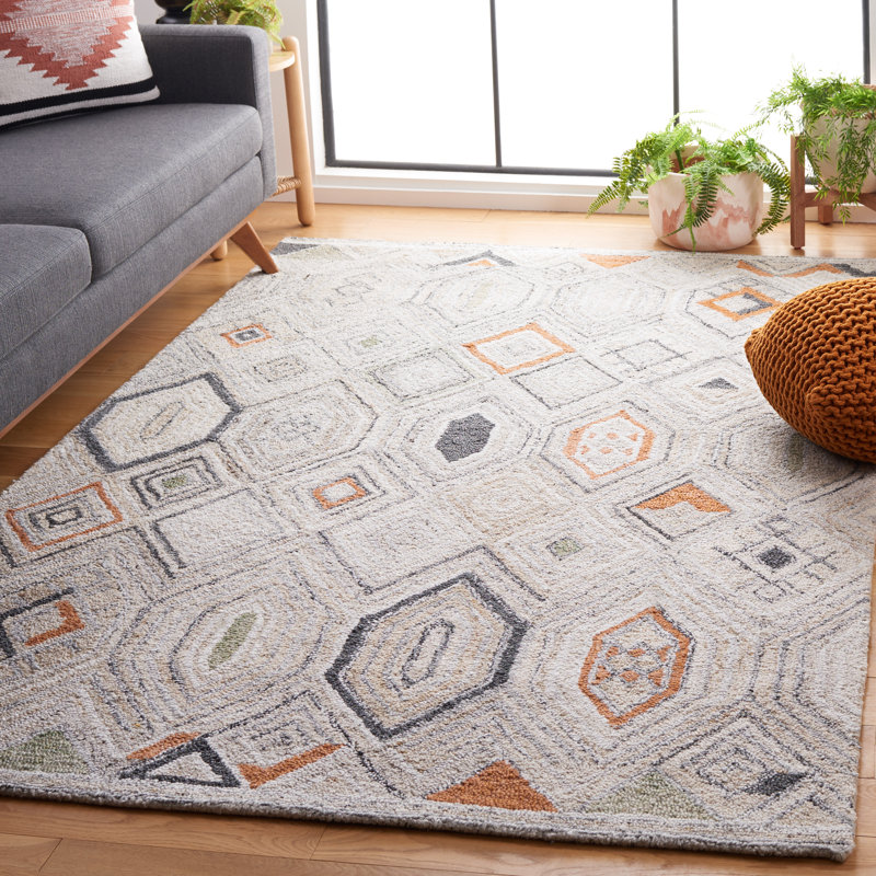 Marquee Hand Tufted Performance Geometric Rug, Rectangle 5' x 8'
